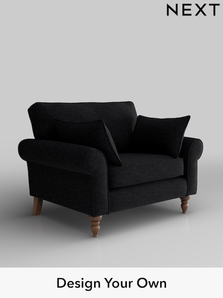 Fine Chenille Easy Clean/Black Mallory (W43138) | £725