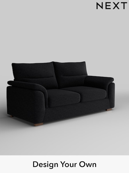 Fine Chenille Easy Clean/Black Hayden Highback (W43141) | £1,225