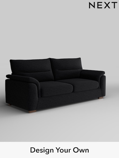 Fine Chenille Easy Clean/Black Hayden Highback (W43141) | £1,325