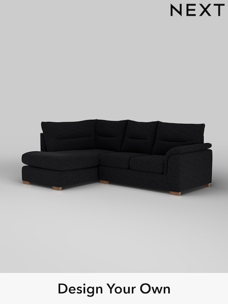 Fine Chenille Easy Clean/Black Hayden Highback (W43141) | £1,825