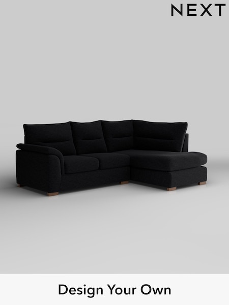 Fine Chenille Easy Clean/Black Hayden Highback (W43141) | £1,825