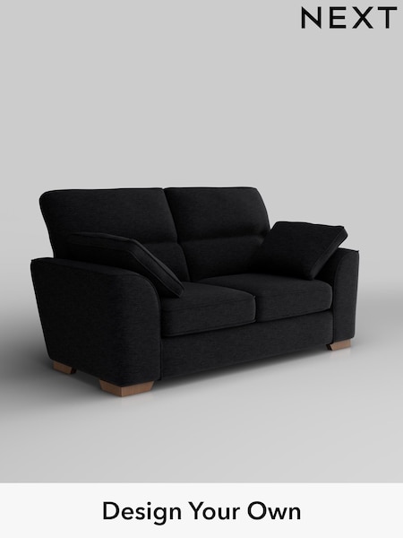 Fine Chenille Easy Clean/Black Stamford Highback (W43144) | £1,199