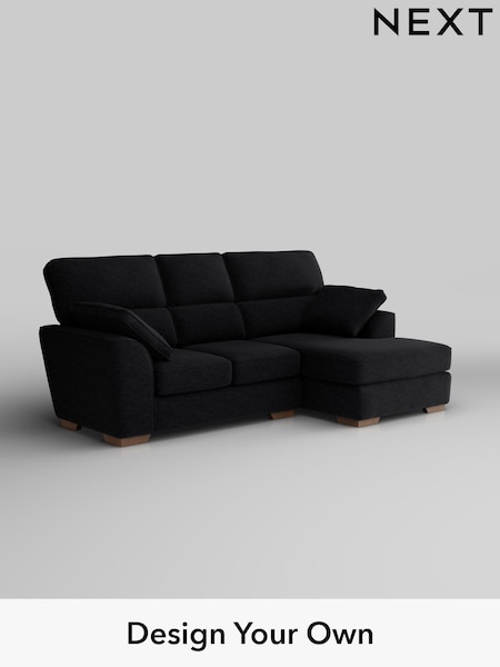 Fine Chenille Easy Clean/Black Stamford Highback (W43144) | £1,775