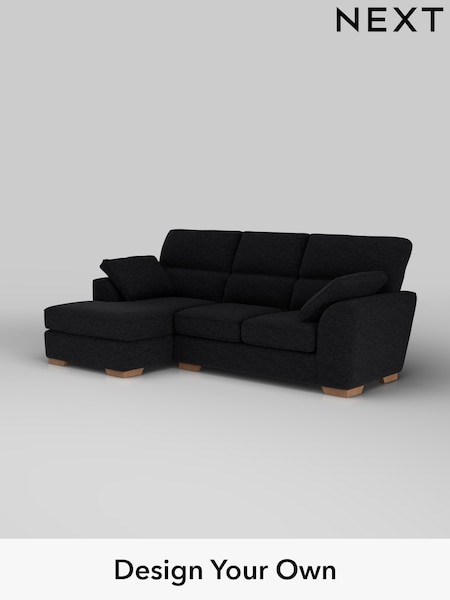 Fine Chenille Easy Clean/Black Stamford Highback (W43144) | £1,875