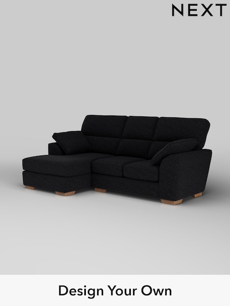 Fine Chenille Easy Clean/Black Stamford Highback (W43144) | £2,025
