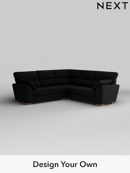 Fine Chenille Easy Clean/Black Stamford Highback (W43144) | £2,425