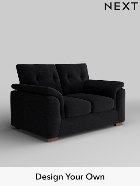 Fine Chenille Easy Clean/Black Hayden Buttoned Back (W43145) | £1,025