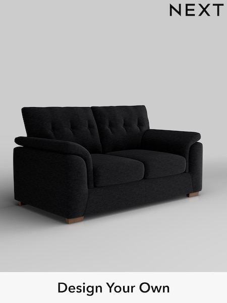 Fine Chenille Easy Clean/Black Hayden Buttoned Back (W43145) | £1,125