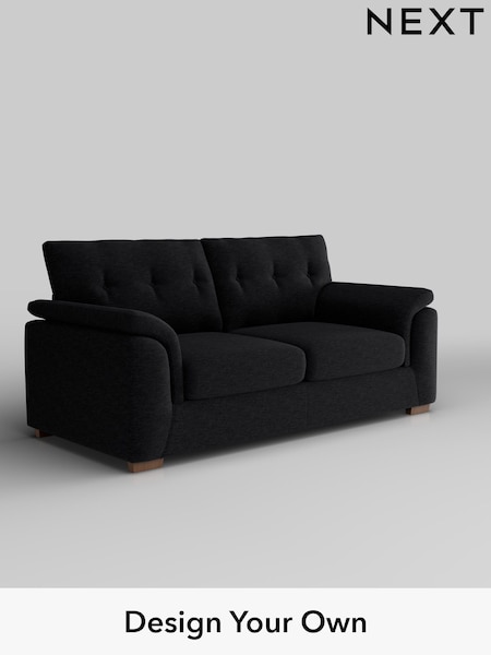 Fine Chenille Easy Clean/Black Hayden Buttoned Back (W43145) | £1,225