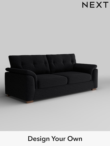 Fine Chenille Easy Clean/Black Hayden Buttoned Back (W43145) | £1,325