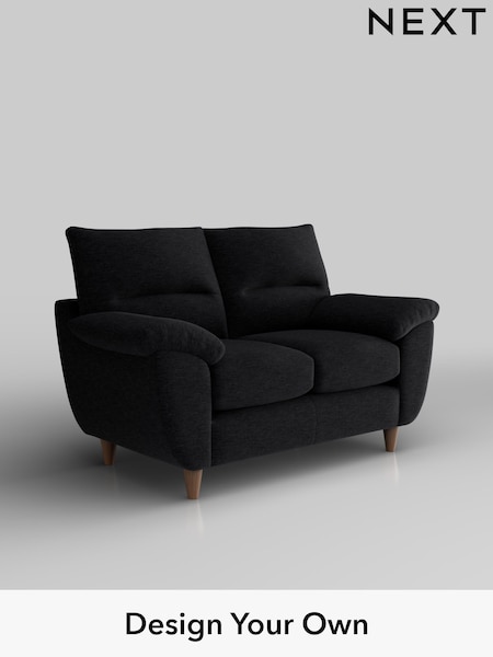 Fine Chenille Easy Clean/Black Elliot Highback (W43146) | £975