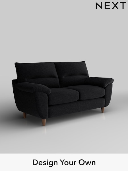 Fine Chenille Easy Clean/Black Elliot Highback (W43146) | £1,075