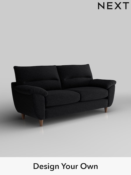 Fine Chenille Easy Clean/Black Elliot Highback (W43146) | £1,175