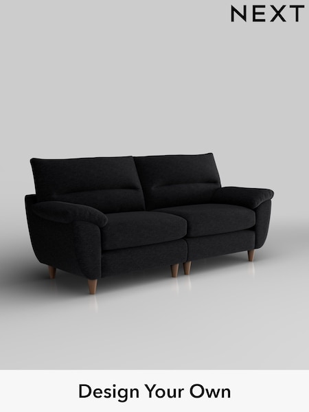 Fine Chenille Easy Clean/Black Elliot Highback (W43146) | £1,275