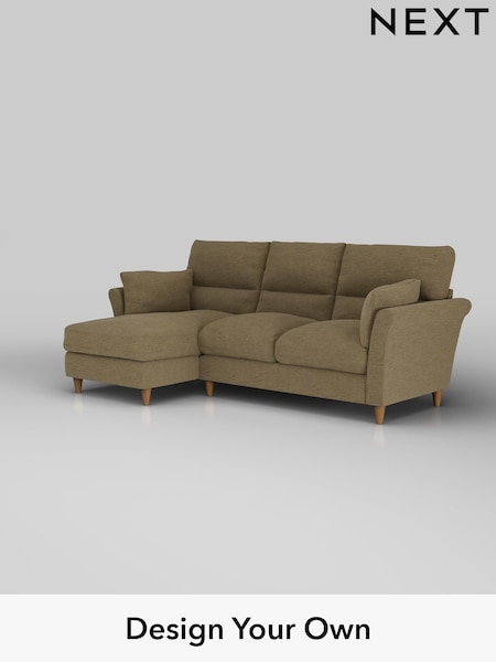Fine Chenille Easy Clean/Dark Moss Green Hartley Highback Relaxed Sit (W43150) | £1,950