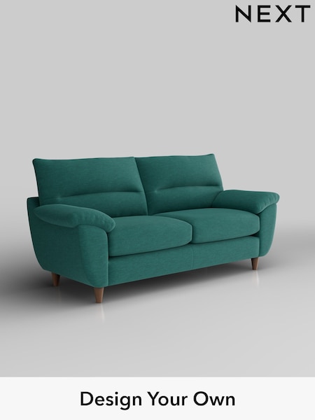 Fine Chenille Easy Clean/Dark Juniper Green Elliot Highback (W43153) | £1,175