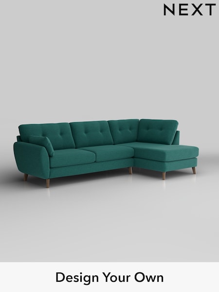 Fine Chenille Easy Clean/Dark Juniper Green Wilson Buttoned Back (W43154) | £1,775