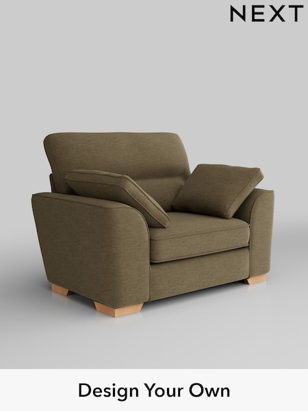 Fine Chenille Easy Clean/Dark Moss Green Stamford Highback (W43156) | £899
