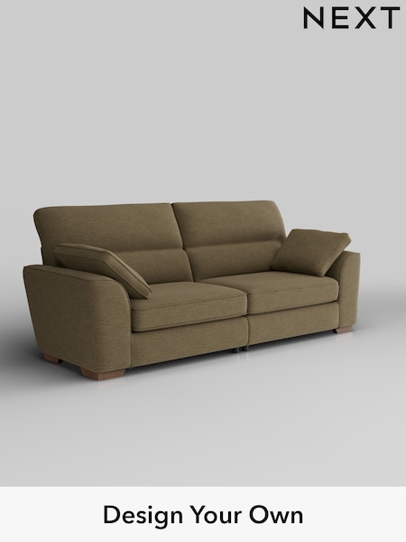 Fine Chenille Easy Clean/Dark Moss Green Stamford Highback (W43156) | £1,399