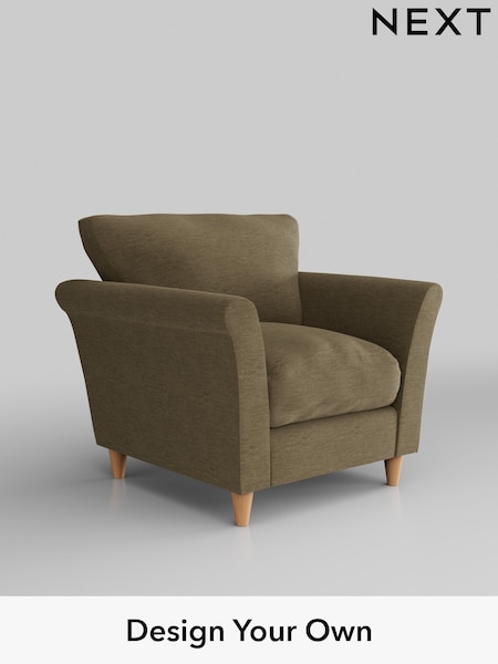 Fine Chenille Easy Clean/Dark Moss Green Hartley Relaxed Sit (W43157) | £825