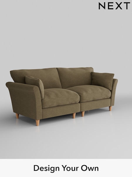 Fine Chenille Easy Clean/Dark Moss Green Hartley Relaxed Sit (W43157) | £1,375