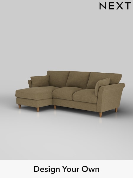 Fine Chenille Easy Clean/Dark Moss Green Hartley Relaxed Sit (W43157) | £1,899