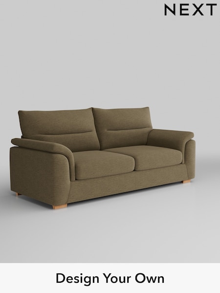 Fine Chenille Easy Clean/Dark Moss Green Hayden Highback (W43159) | £1,325