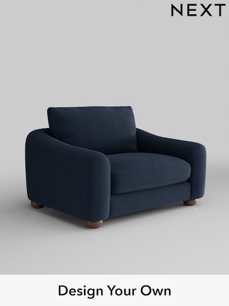 Fine Chenille Easy Clean/Dark Navy Blue Arches (W43162) | £925