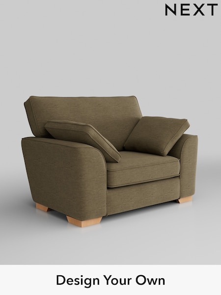 Fine Chenille Easy Clean/Dark Moss Green Stamford (W43163) | £850
