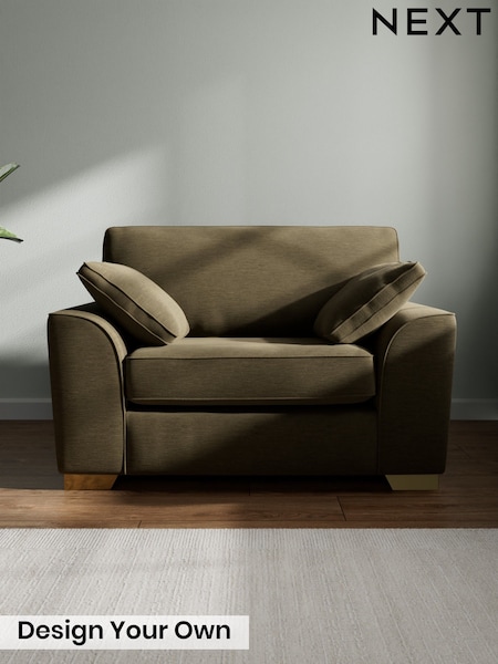 Fine Chenille Easy Clean/Dark Moss Green Stamford (W43163) | £850