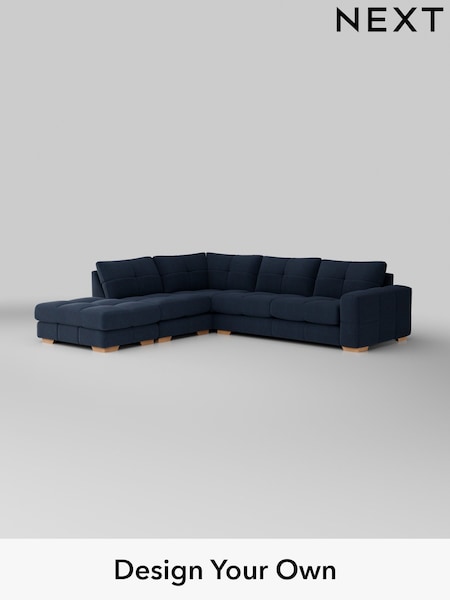 Fine Chenille Easy Clean/Dark Navy Blue Brooke Deep Sit (W43164) | £2,825