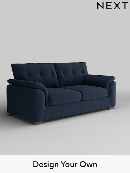 Fine Chenille Easy Clean/Dark Navy Blue Hayden Buttoned Back (W43167) | £1,225