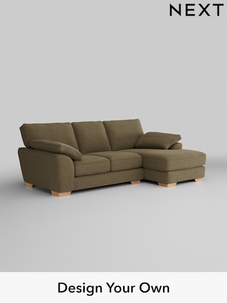 Fine Chenille Easy Clean/Dark Moss Green Stamford Grand Relaxed Sit (W43169) | £2,275