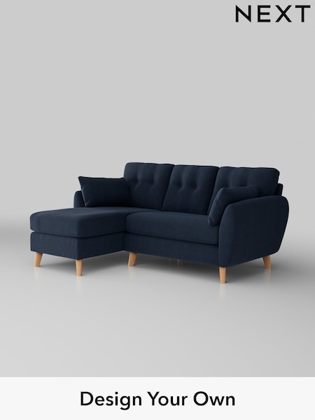 Fine Chenille Easy Clean/Dark Navy Blue Wilson Buttoned Back (W43176) | £1,575