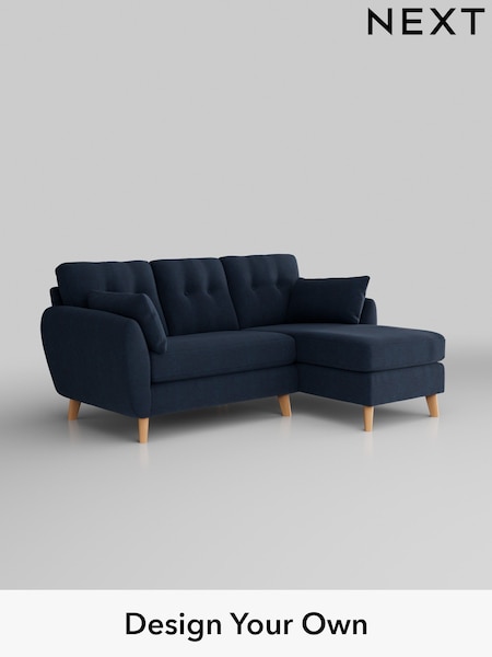 Fine Chenille Easy Clean/Dark Navy Blue Wilson Buttoned Back (W43176) | £1,575