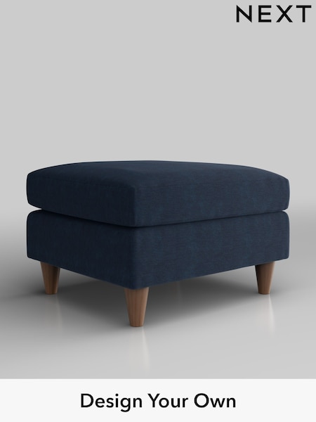 Fine Chenille Easy Clean/Dark Navy Blue Elliot Highback (W43177) | £350