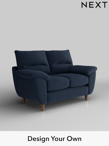 Fine Chenille Easy Clean/Dark Navy Blue Elliot Highback (W43177) | £975