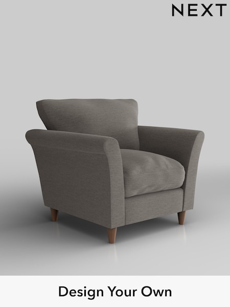 Fine Chenille Easy Clean/Dark Smoke Grey Hartley Relaxed Sit (W43179) | £825