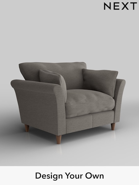 Fine Chenille Easy Clean/Dark Smoke Grey Hartley Relaxed Sit (W43179) | £925