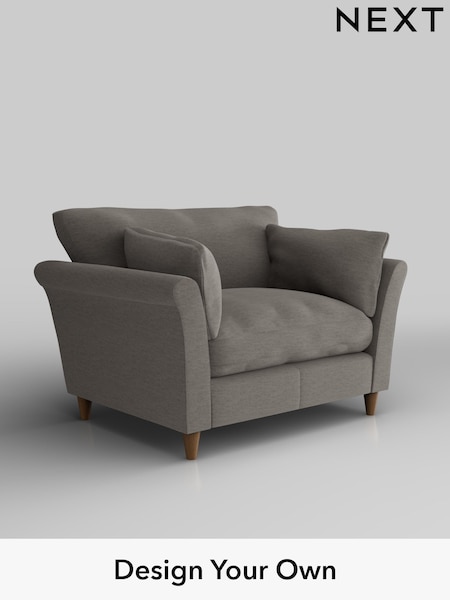 Fine Chenille Easy Clean/Dark Smoke Grey Hartley Relaxed Sit (W43179) | £1,025