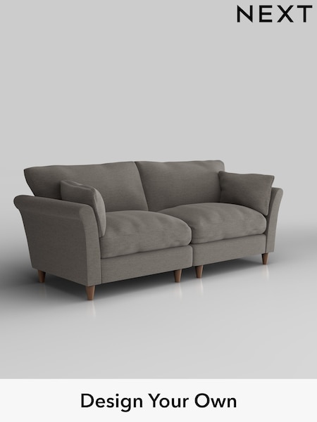 Fine Chenille Easy Clean/Dark Smoke Grey Hartley Relaxed Sit (W43179) | £1,375