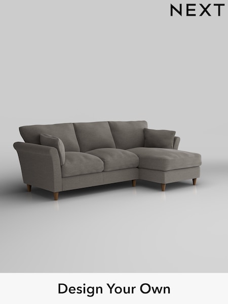 Fine Chenille Easy Clean/Dark Smoke Grey Hartley Relaxed Sit (W43179) | £1,899
