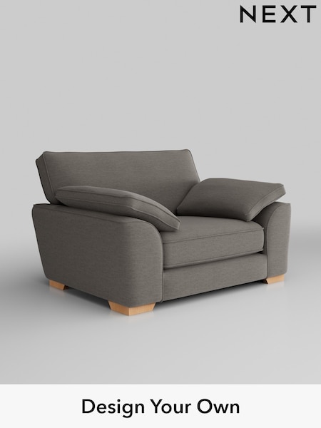 Fine Chenille Easy Clean/Dark Smoke Grey Stamford Grand Relaxed Sit (W43180) | £1,299