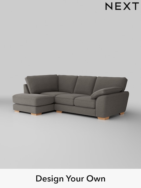 Fine Chenille Easy Clean/Dark Smoke Grey Stamford Grand Relaxed Sit (W43180) | £2,375