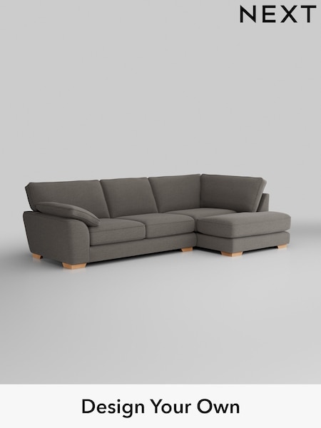 Fine Chenille Easy Clean/Dark Smoke Grey Stamford Grand Relaxed Sit (W43180) | £2,525