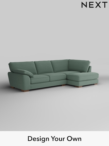 Fine Chenille Easy Clean/Light Forest Green Stamford Grand Relaxed Sit (W43183) | £2,525