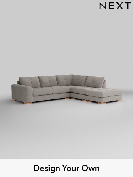 Fine Chenille Easy Clean/Light Steel Grey Brooke Deep Sit (W43184) | £2,825
