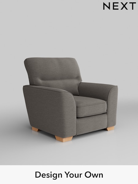 Fine Chenille Easy Clean/Dark Smoke Grey Stamford Highback (W43186) | £799