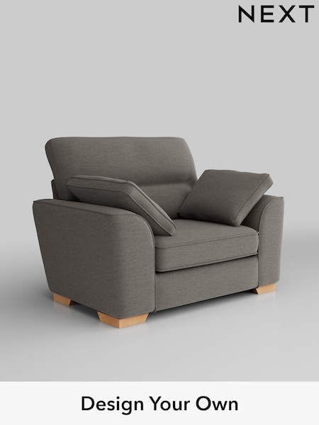 Fine Chenille Easy Clean/Dark Smoke Grey Stamford Highback (W43186) | £899