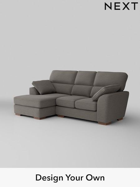 Fine Chenille Easy Clean/Dark Smoke Grey Stamford Highback (W43186) | £1,775